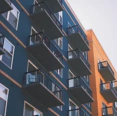 apartment building external wall